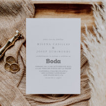 Elegante Formal Minimalista Casamento Espanhol