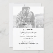 Elegante Foto de Casamento Horizontal Preto e Bran