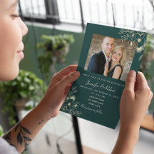 Elegante Foto de Casamento Verde Esmeralda