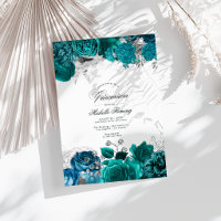 Elegante Foto de Quinceañera Floral em Verde Água