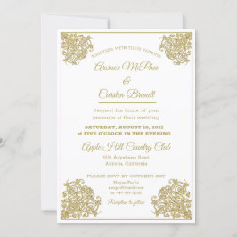 Convites Elegante Gilded Wedding
