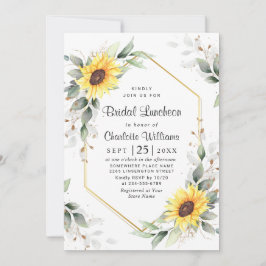 Convites Elegante Girassol Verde Floral