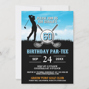 Convites Elegante Golf Birthday Design