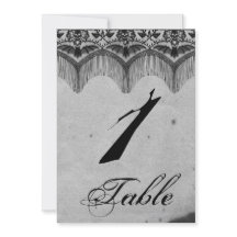 Elegante Gótico Lace Posh Table Number