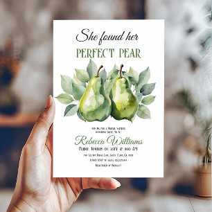 Convites Elegante Greenery Brunch Perfect Pear Chá de panel