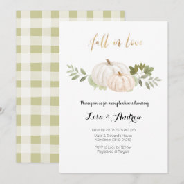 Convites Elegante Greenery Cai no Chá de Casais de Amor
