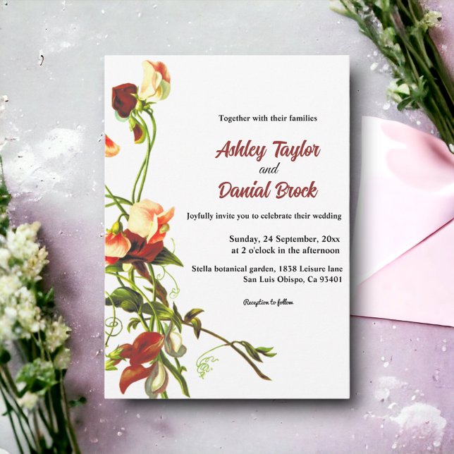 Convites Elegante Greenery Eucalyptus Rosas Casamento Flora (Criador carregado)