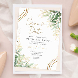 Convites Elegante Greenery Eucalyptus Wedding Save the Date