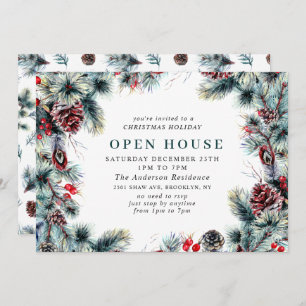 Convites Elegante Holly Berry CHRISTMAS HOLIDAY ABEN HOUSE