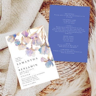 Convites Elegante Iris Tudo Em Um Casamento Floral
