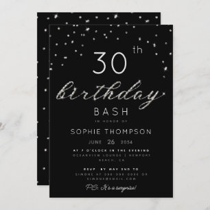 Convites Elegante Jewels Chic Sparkle Festa de aniversário