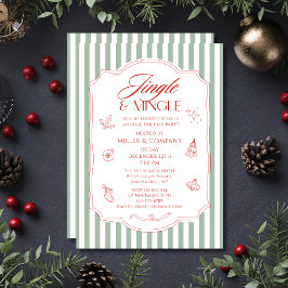 Convites Elegante Jingle e Mingle Corporate Christmas Party