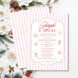 Convites Elegante Jingle e Mingle Corporate Christmas Party