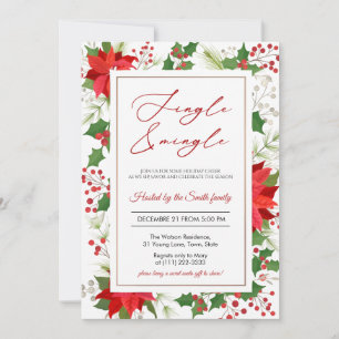 Convites Elegante Jingle e Mingle Holiday Party