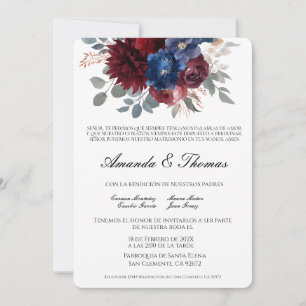 Convites Elegante joia tema do casamento espanhol