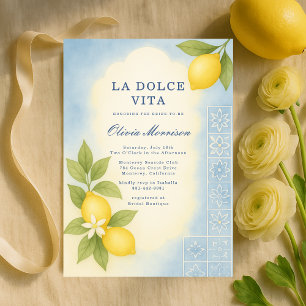 Convites Elegante La Dolce Vita Chuveiro de Noiva Italiano