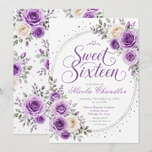 Convites Elegante Lavanda Sweet 16