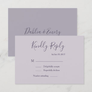 Convites Elegante lilás lavanda pastel moderno rsvp de casa