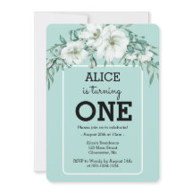 Elegante Magnolia primeiro aniversario Verde Paste