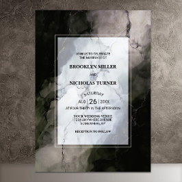 Convites Elegante Marble Wedding