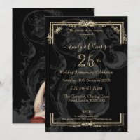Elegante Marie Antoinette em preto Aniversário