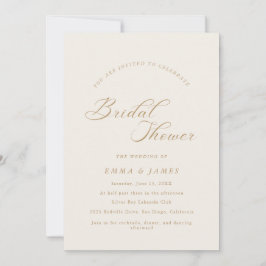 Convites Elegante Marinho e Chá de panela Dourado