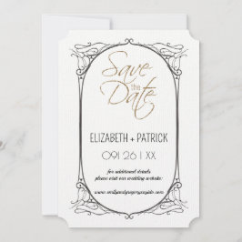 Convites Elegante minimalista, corujas apaixonadas salve a