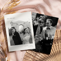 Elegante Minimalista Foto Salve a data