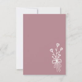 Convites Elegante Minimalista Tendência Rosa Empoeirada