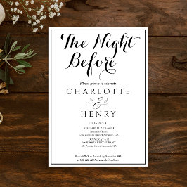 Convites Elegante Mínimo Na Noite Anterior