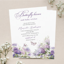 Elegante Moderno Aquarela Beijos de Borboleta Bebê