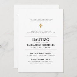 Convites Elegante Moderno BAUTIZO Bautismo Baptism - ADD VE