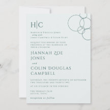 Elegante Moderno Bolhas Geométricas e Teal Escuro