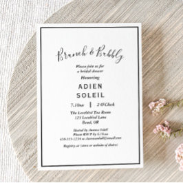 Convites Elegante Moderno Brunch E Chá de panela De Bocal