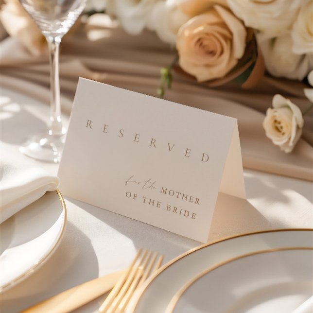 Convites Elegante moderno casamento Reservado Mesa Tent Sin (Elegant Modern Wedding Reserved Table Tent Sign Invitation)