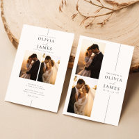 Elegante Moderno Estiloso Casamento Duas Fotos