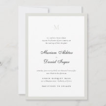 Elegante Monograma de Caligrafia em Branco para Ca