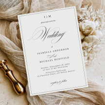 Elegante Monograma de Caligrafia para Casamento