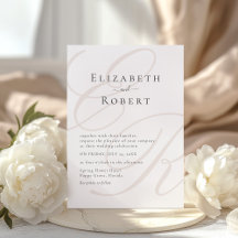 Elegante Monograma Minimalista de Casamento