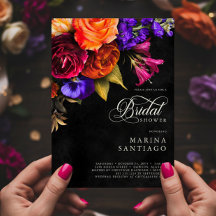 Elegante Moody Vibrant Harvest Floral Chá de panel