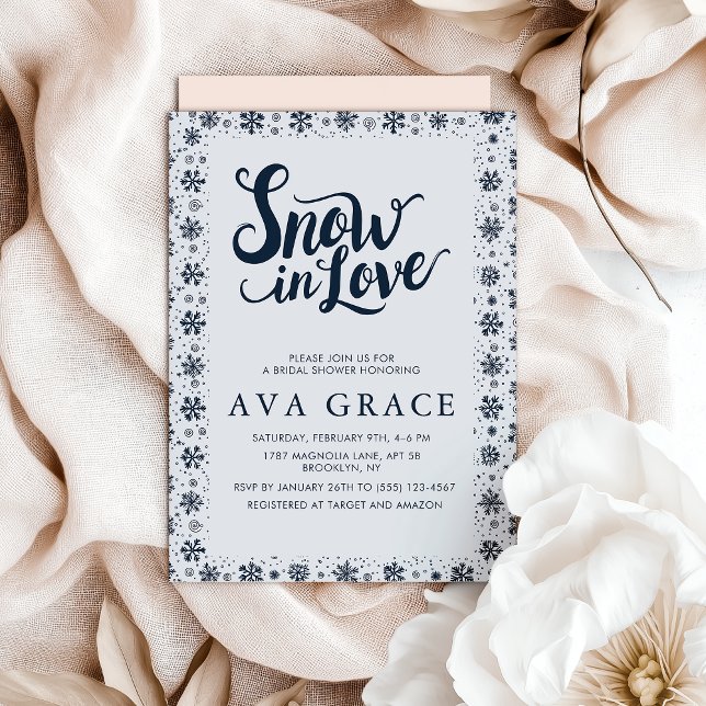 Convites Elegante neve no amor Chá de panela de inverno (Criador carregado)