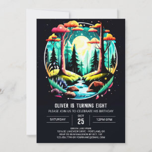 Convites Elegante no Aniversário de criança de floresta