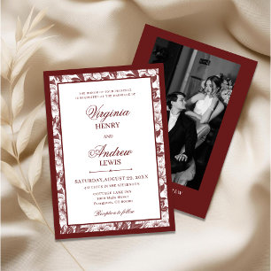 Convites Elegante Noivado Foto Luxo Dinheiro Antigo Casamen