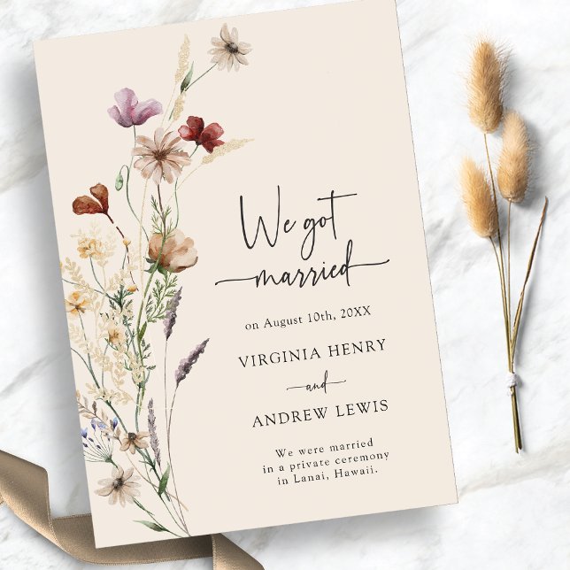 Convites Elegante Nos Casamos (Elegant We Got Married Invitation
)