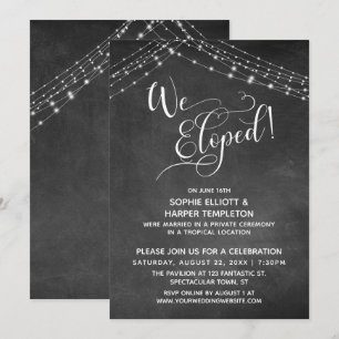Convites Elegante Nós Elografamos Tipografia & Luzes, Quad