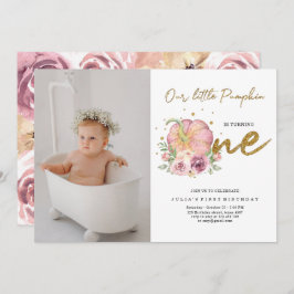 Convites Elegante Nossa Pequena Foto De Primeiro Aniversári