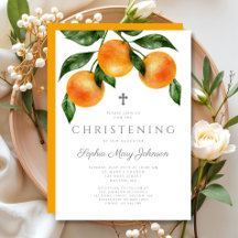 Elegante Orange Girl Christening