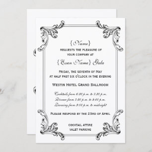 Convites Elegante Ornament Formal