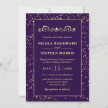 Elegante Ornamentação Moldura Dourada em Casamento