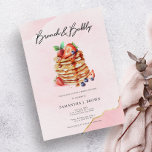 Convites Elegante Pancakes Bridal Rosa Chá Brunt<br><div class="desc">Convite para Chá Bridal Rosa de Panquecas Elegante</div>